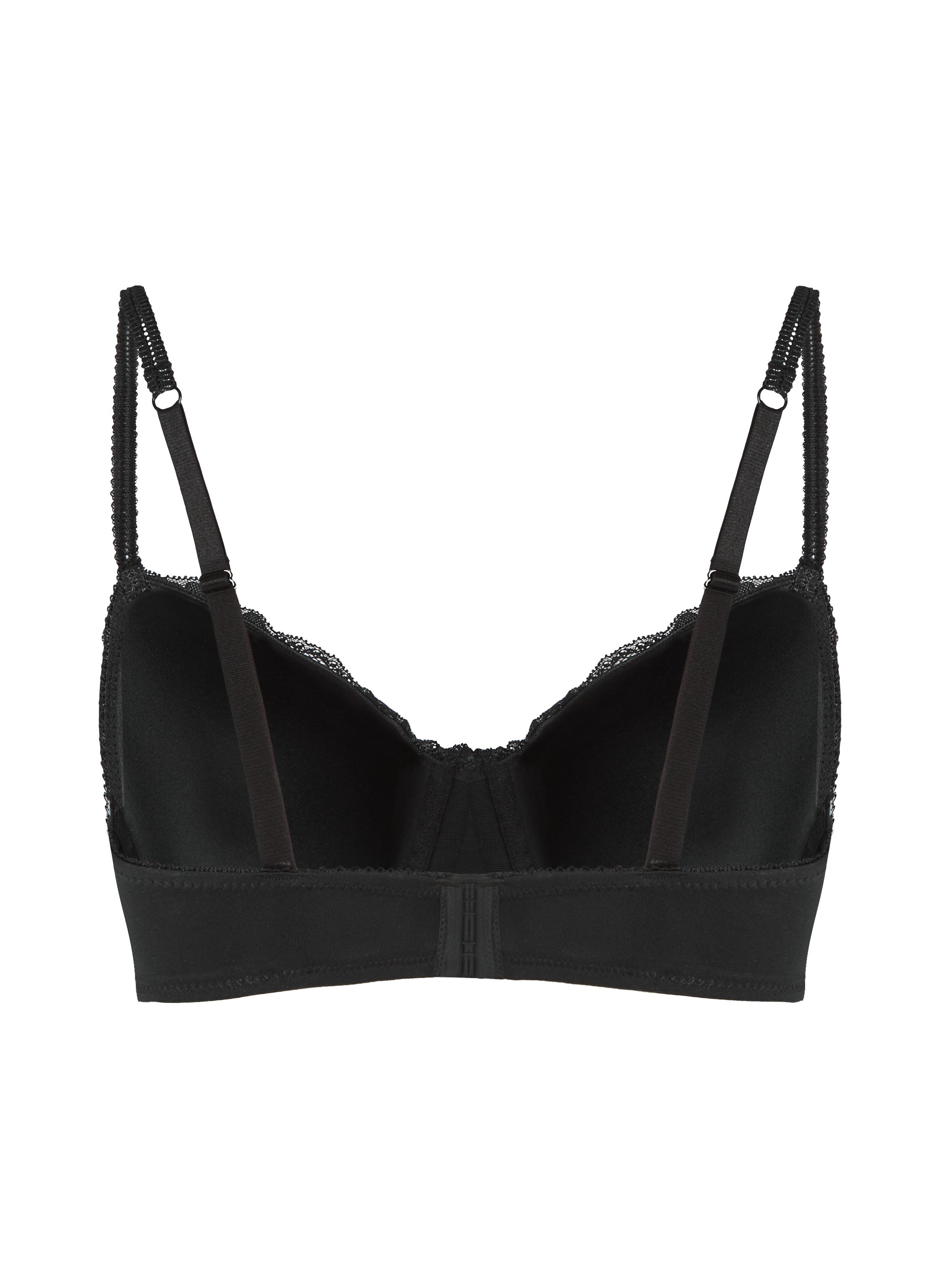 Secret Lace Padded Underwired Bra, Black, main
