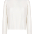 Long-sleeved Knitted Ribbed Pyjama Top, White