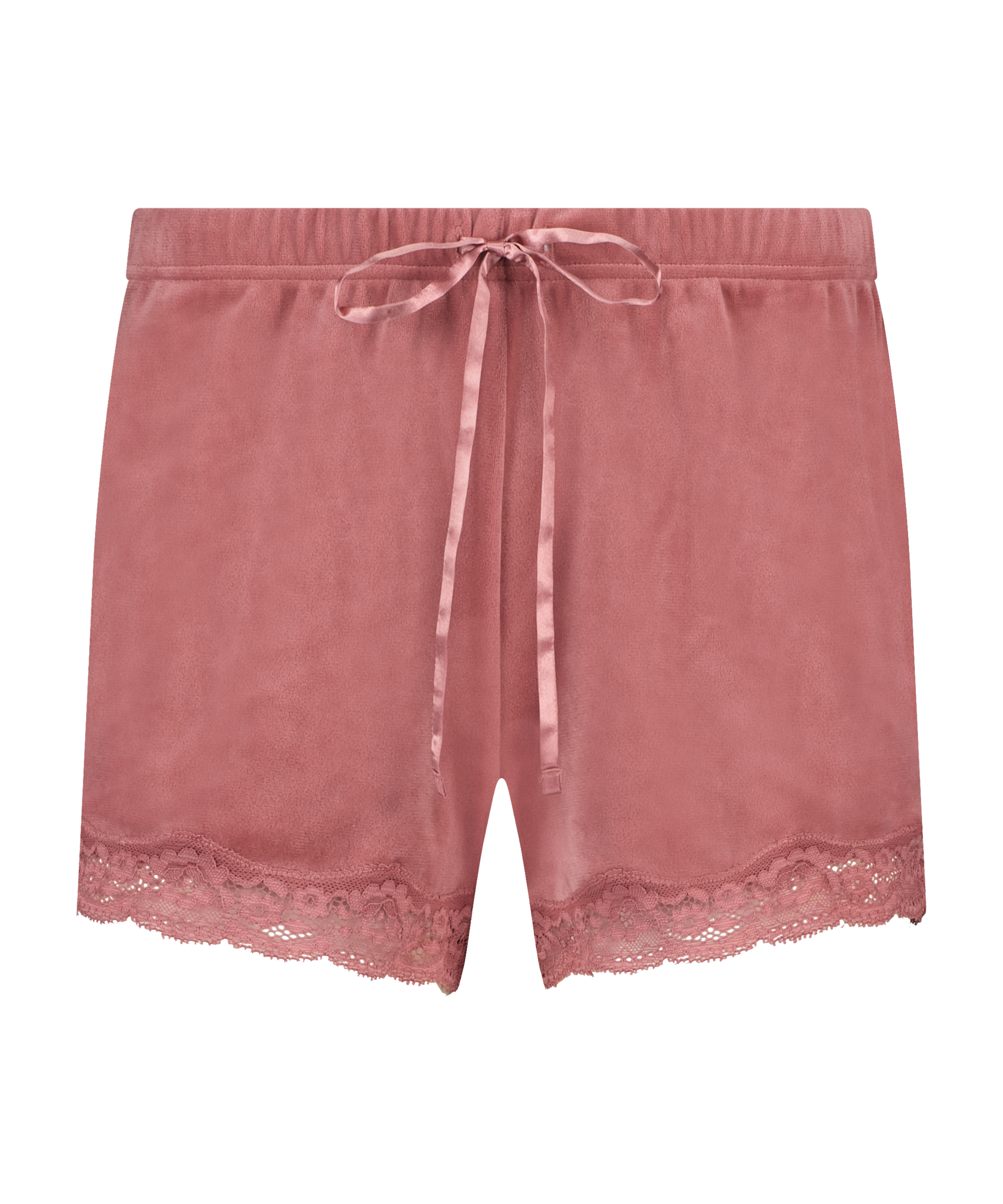 Velvet lace shorts, Pink, main