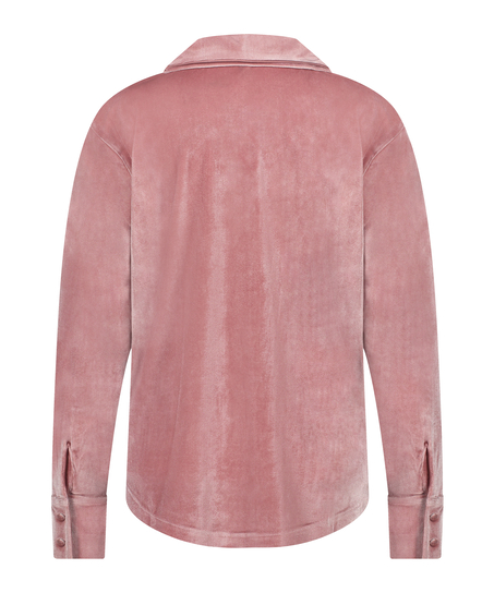 Velours Long-Sleeved Jacket, Purple