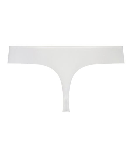 Invisible thong Stripe mesh, White