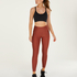 HKMX High waisted sports leggings Shine On, Red
