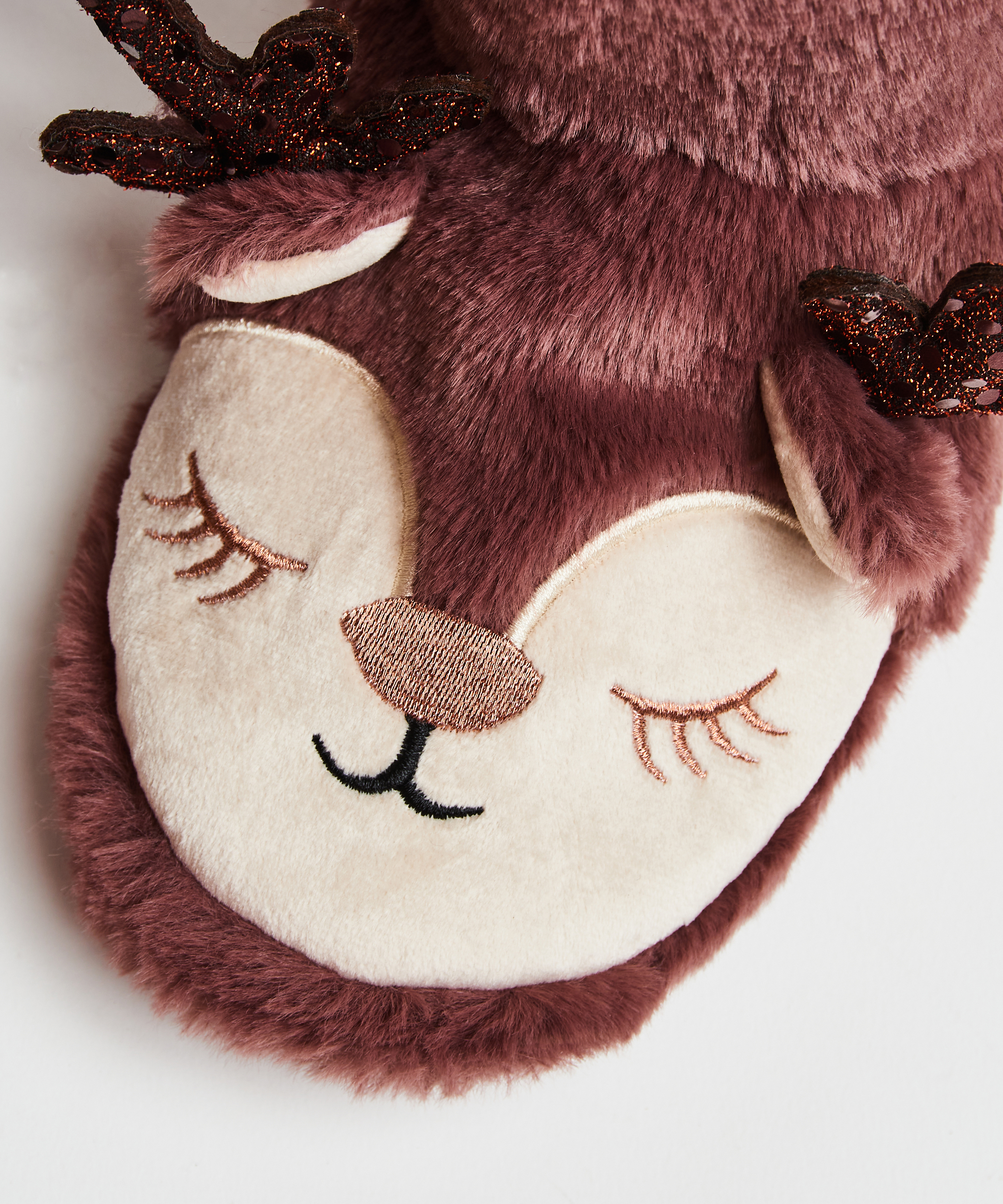 Reindeer Slippers, Purple, main