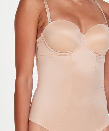 Sculpting body with padded cups, Beige
