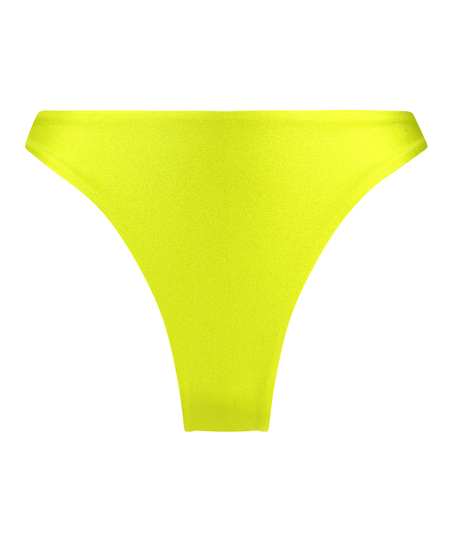 Luxe High-Leg Bikini Bottoms, Green