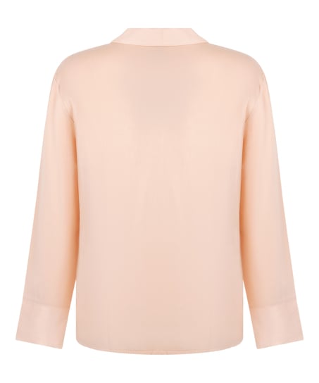 Ayla Satin Long-Sleeved Jacket, Orange