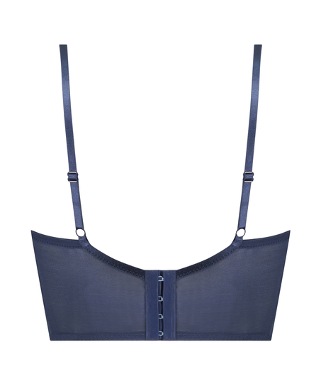 Kimberley Padded Longline Underwired Bra, Blue