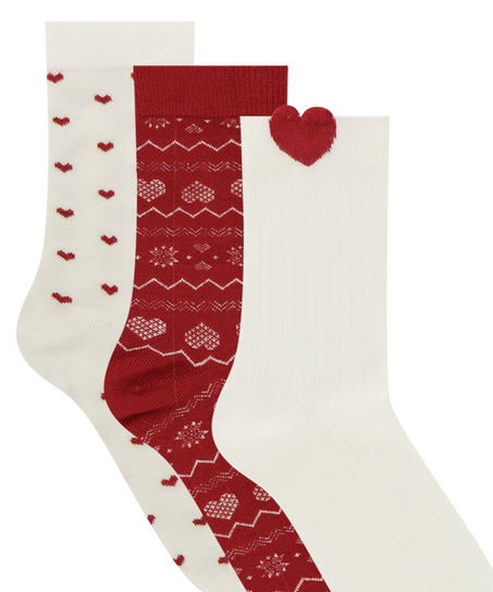 3 pack Giftpack Socks, Red