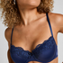 Lace & Shine Padded Underwired Bra, Blue