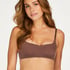 Tia Padded Non-Underwired Bra, Brown