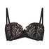 Rose Padded Underwired Strapless Bra, Black