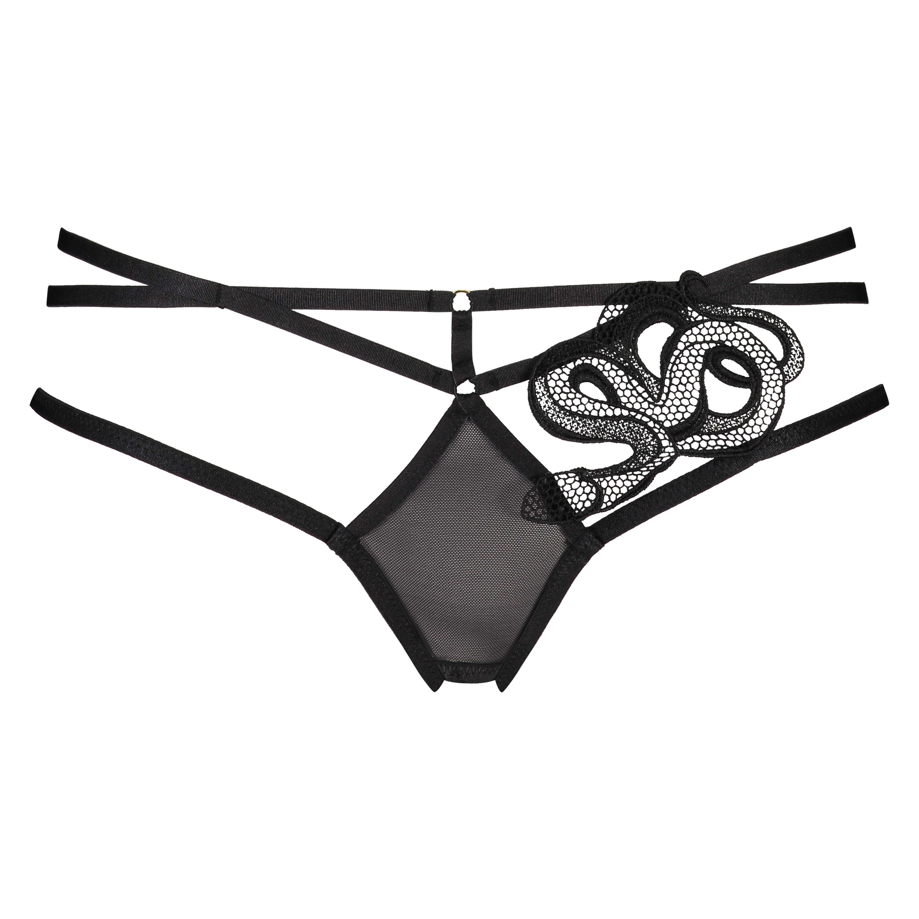 Yuna open crotch Brazilian, Black, main