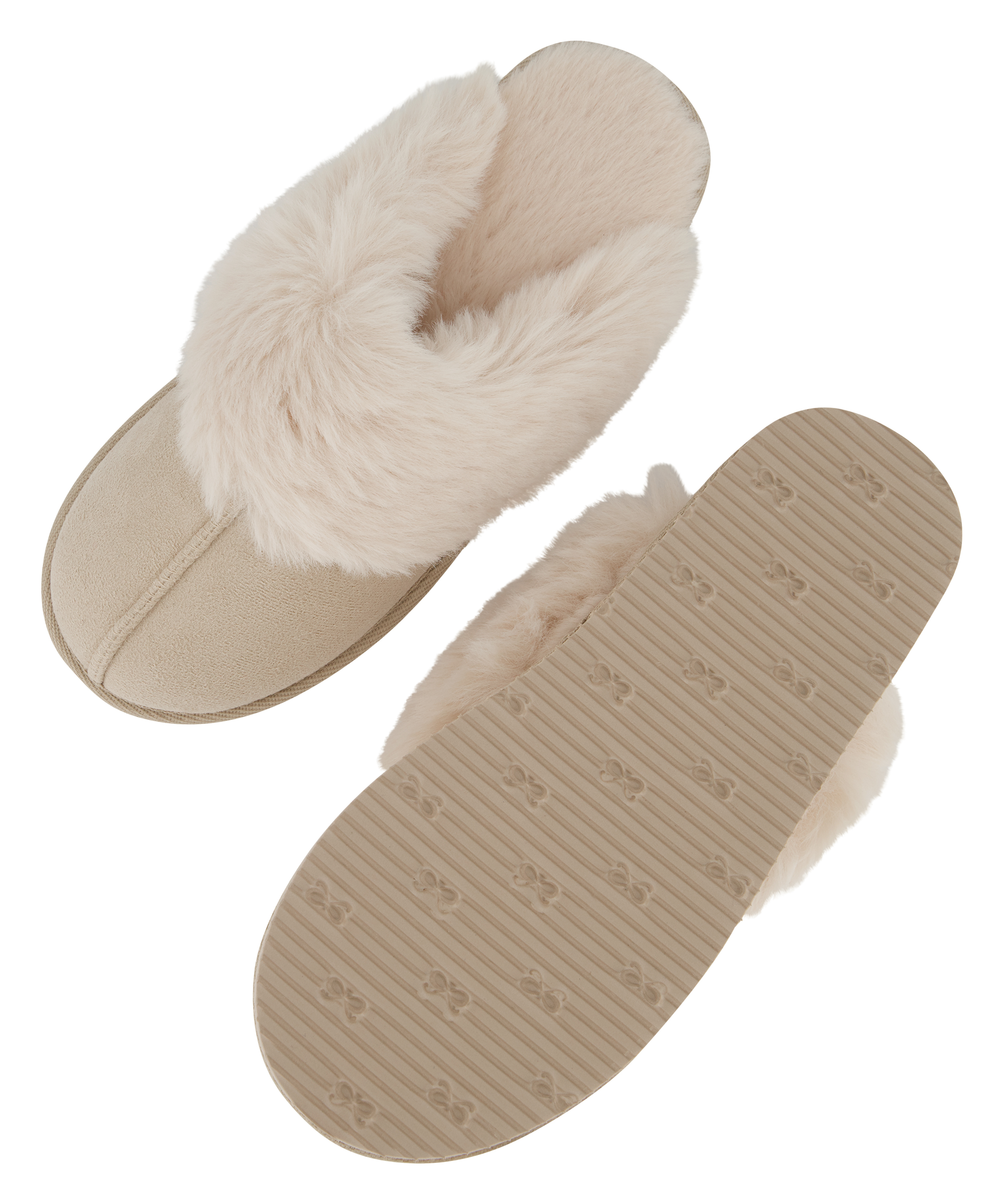 Suede Slippers, Beige, main