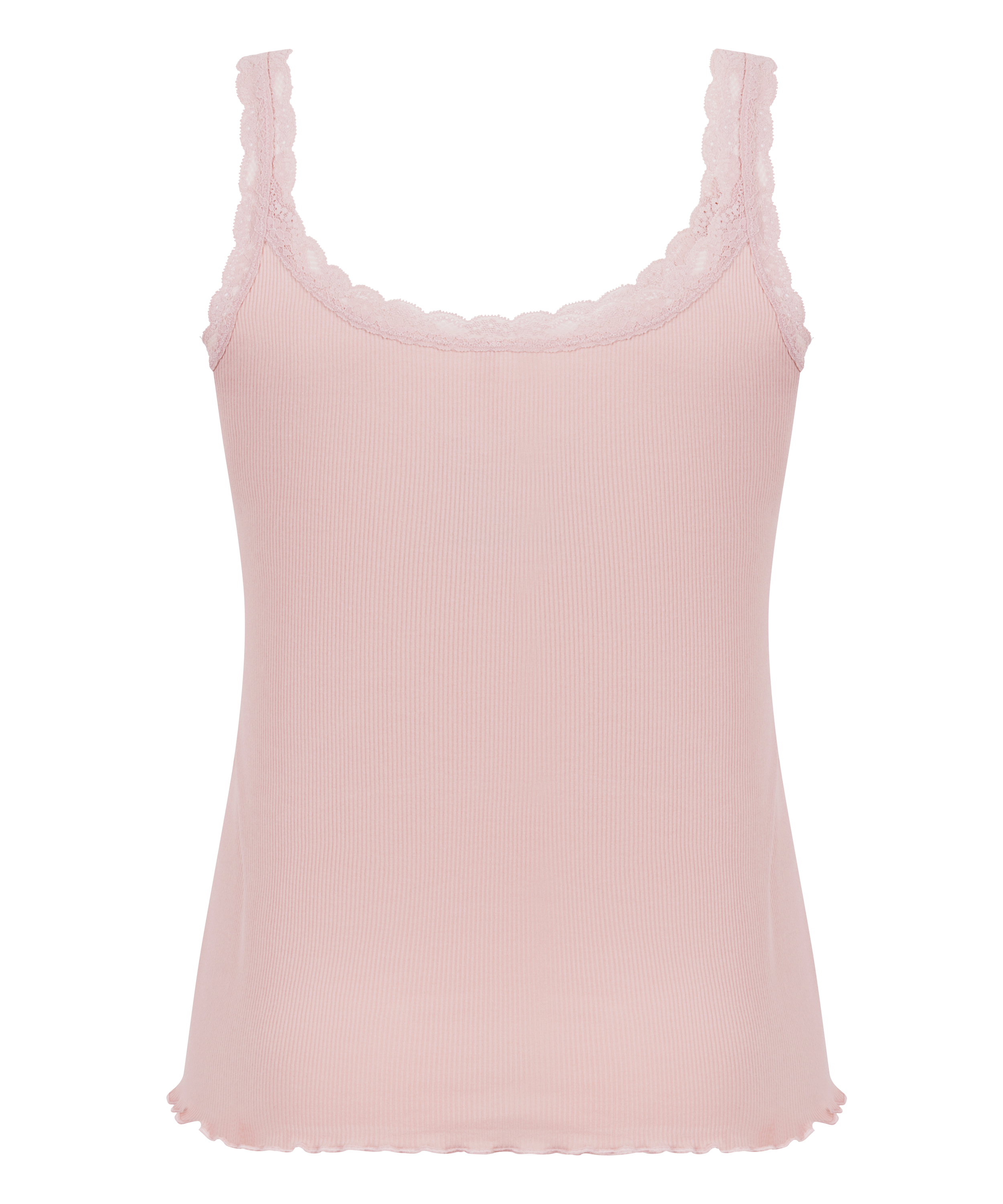 Cami Rib Lace, Pink, main