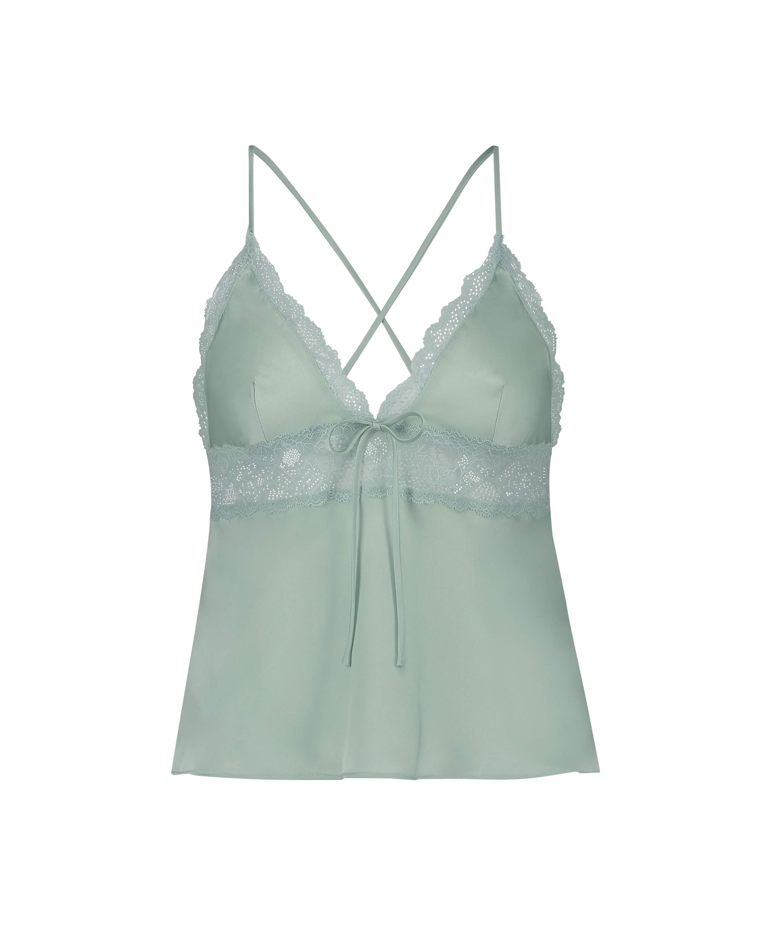 Satin Marcela Cami Top, Green, main