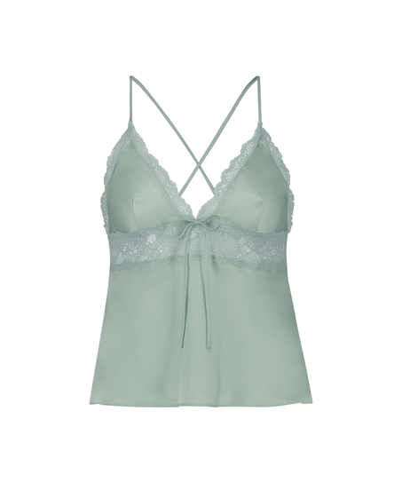 Satin Marcela Cami Top, Green