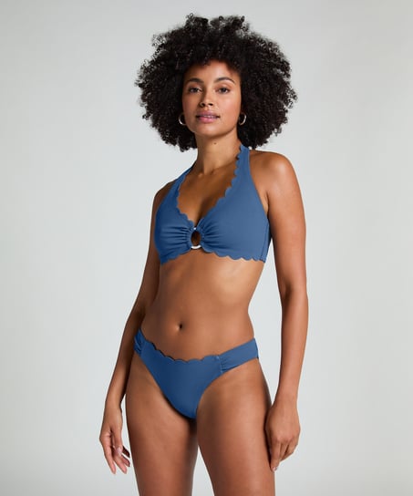 Scallop Rio Bikini Bottoms, Blue