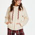 Fleece cardigan, Beige