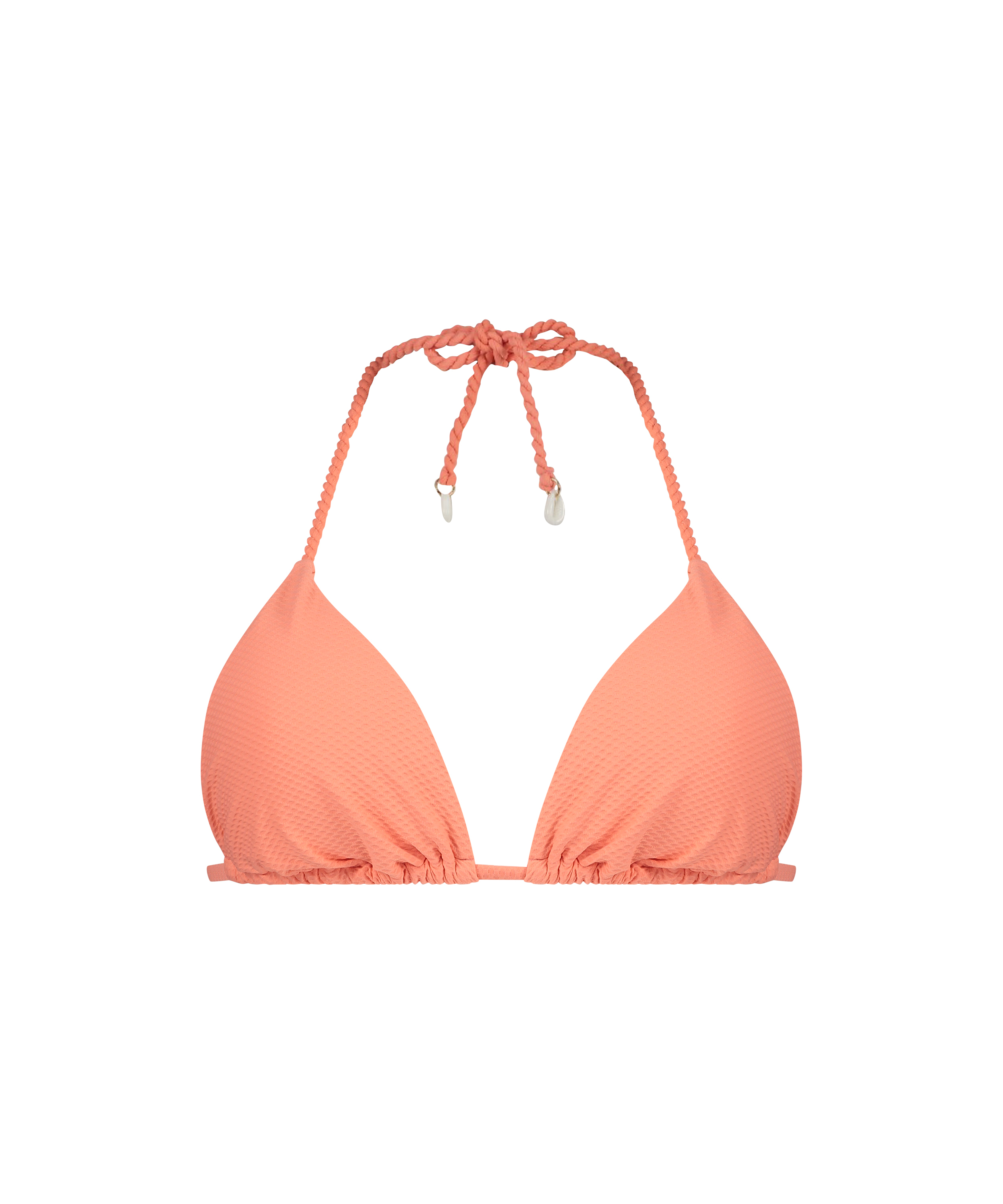 Peachy Triangle Bikini Top, Orange, main
