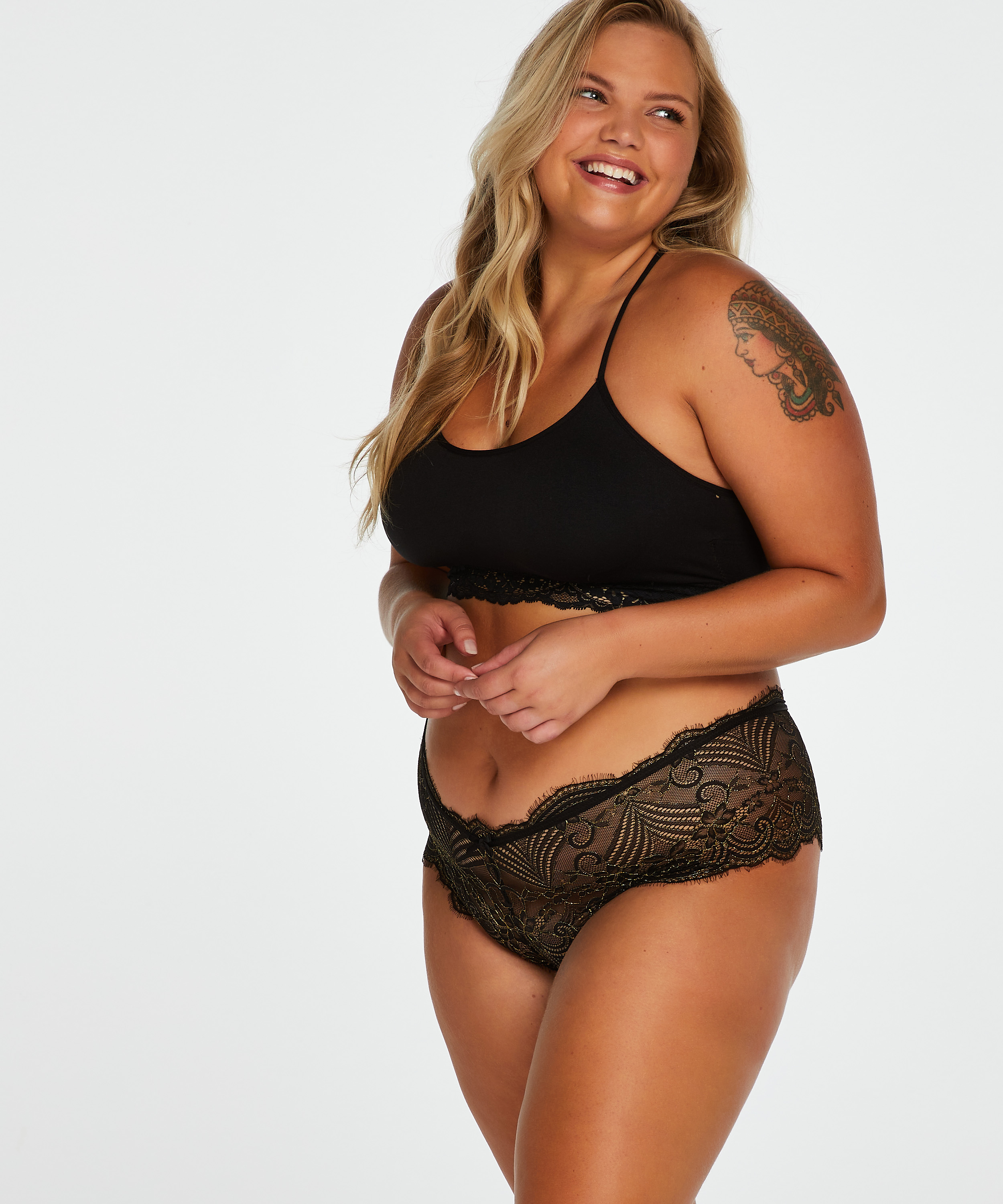 Marine seamless bralette, Black, main