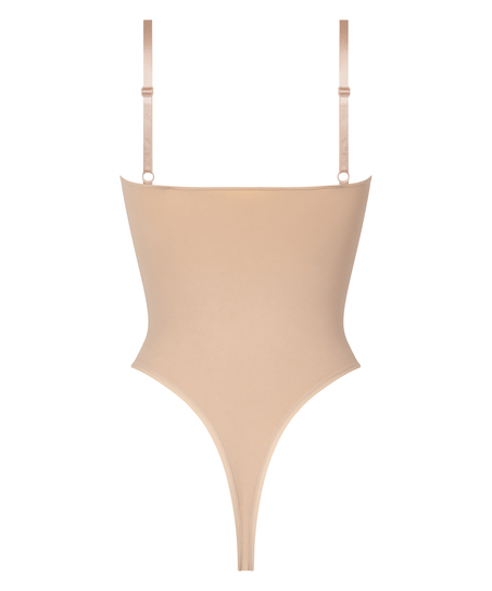 Seamless Enhancing High Leg Body, Beige