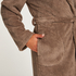 Fleece Bathrobe, Beige