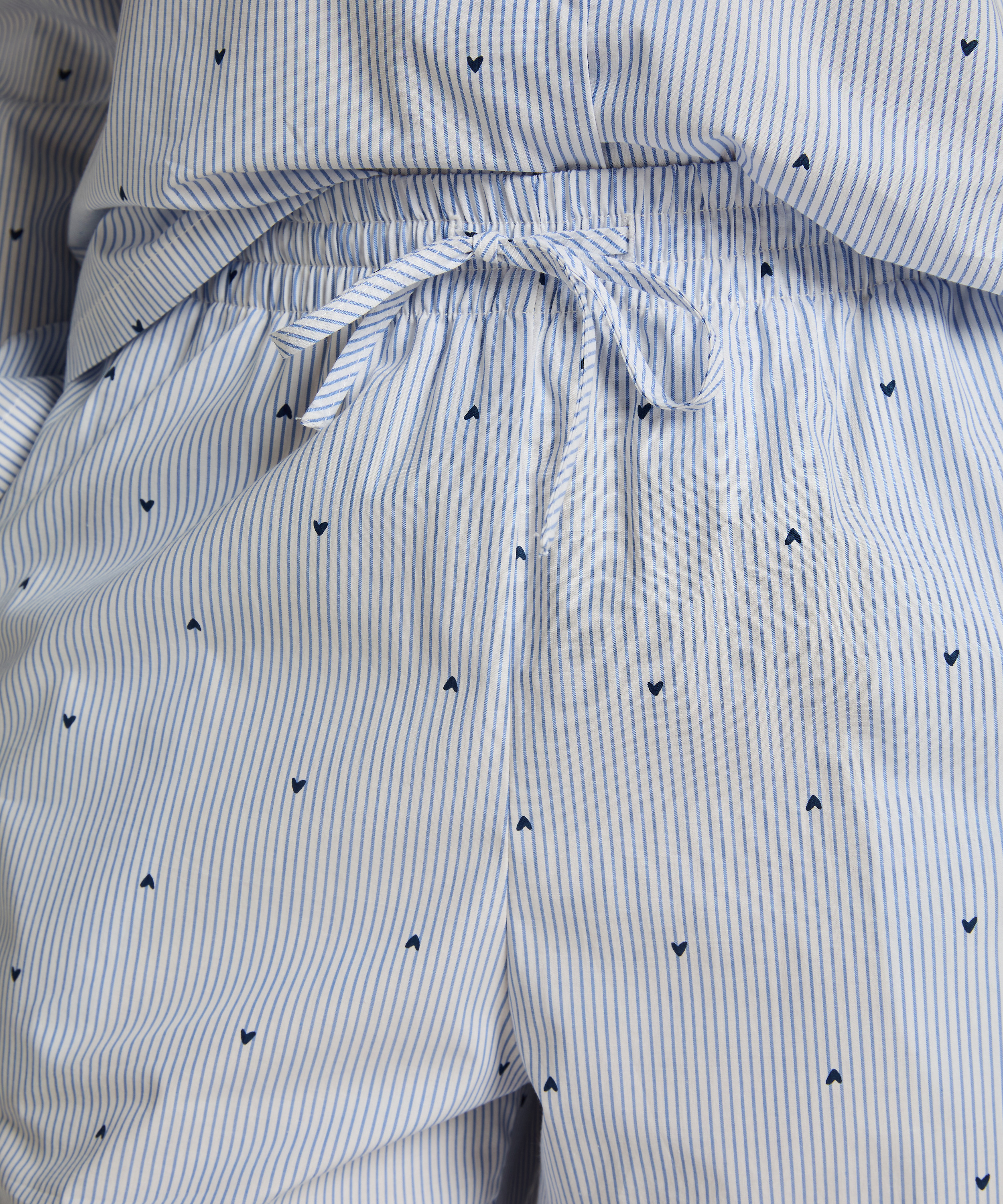 Pant Cotton Stripe Heart, Blue, main