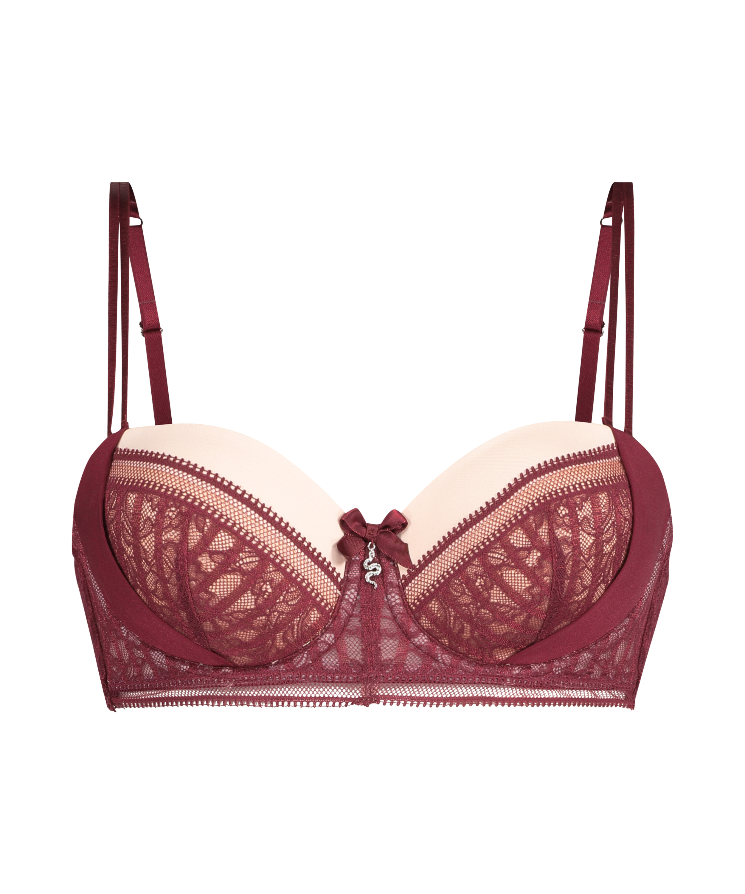 Kriss padded strapless underwired bra I AM Danielle, Red, main