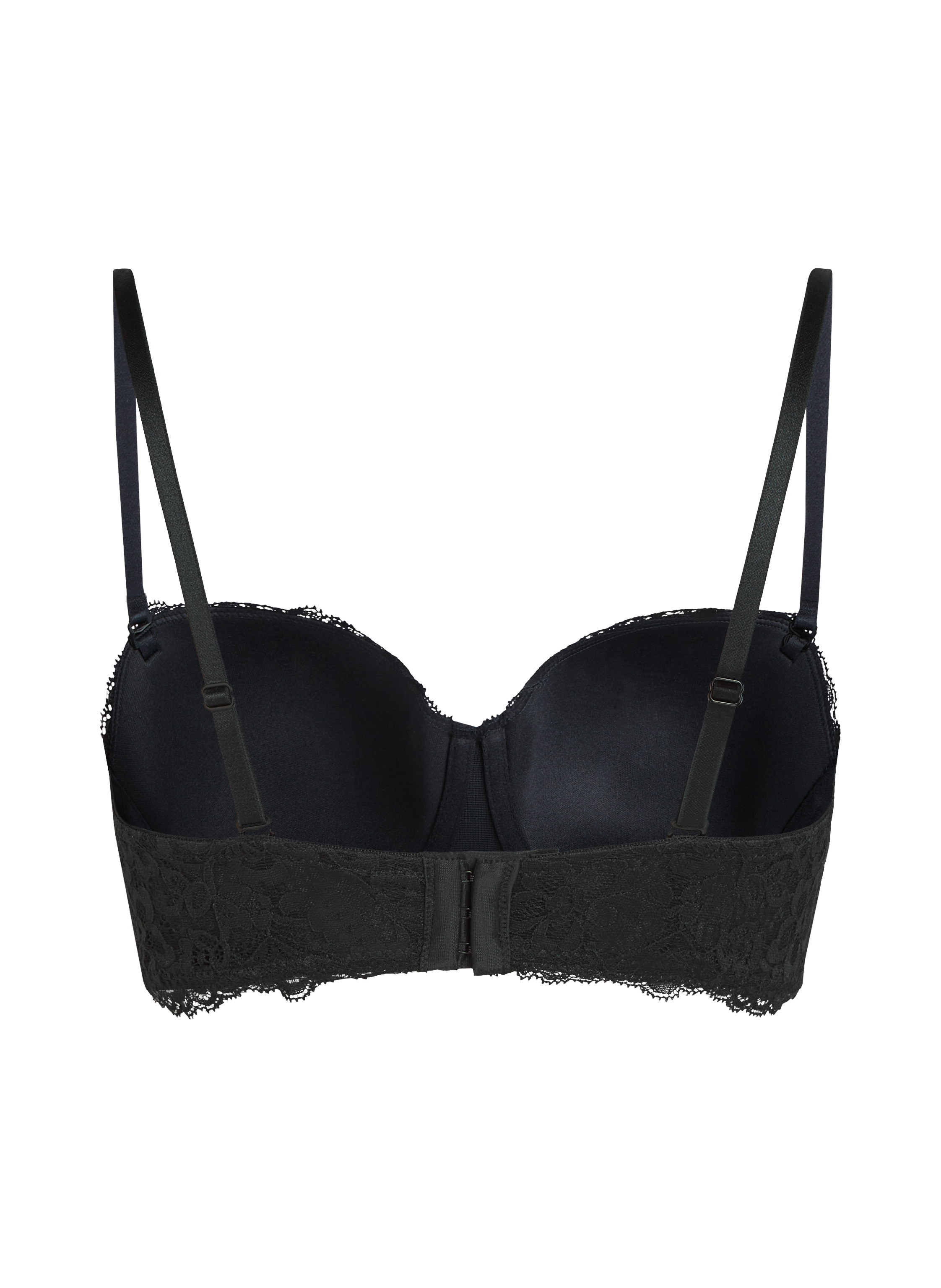 Marine Padded Underwired Bra, Black, main