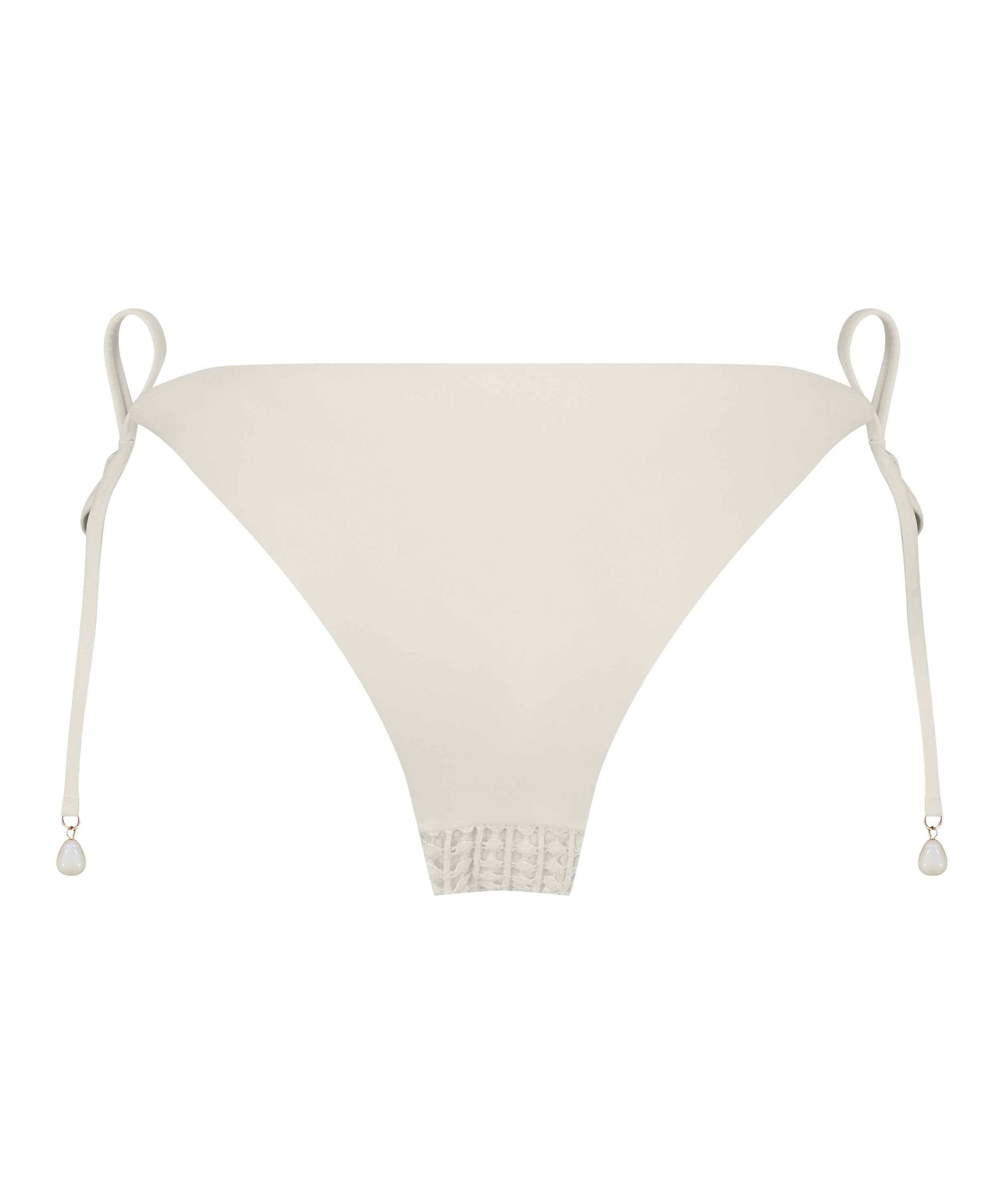 Maui Crochet Cheeky Tanga Bikini Bottoms, White, main