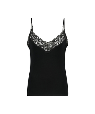 Jersey Lace Cami, Black