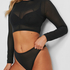 Lia Mesh Top HKM x NA-KD, Black