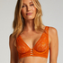 Vera Non-Padded Longline Underwired Bra, Orange