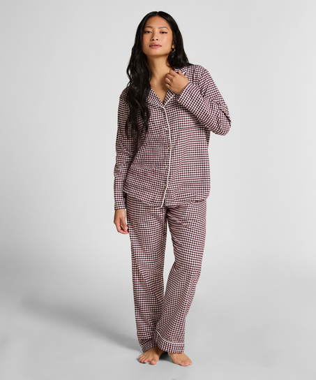 Essentials Flannel Pyjama Top, Purple