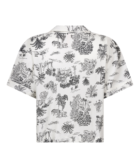 Jacket Short Sleeves Woven, White