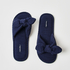 Structured knot slippers, Blue