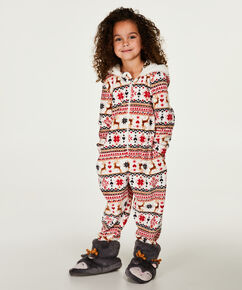 Fleece Onesie Kids, Tan