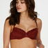 Cherry Padded Underwired Bra, Red