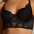 Jacqueline Padded Underwired Longline Bra, Black