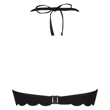 Scallop push-up underwired bikini top Cup A - E, Black