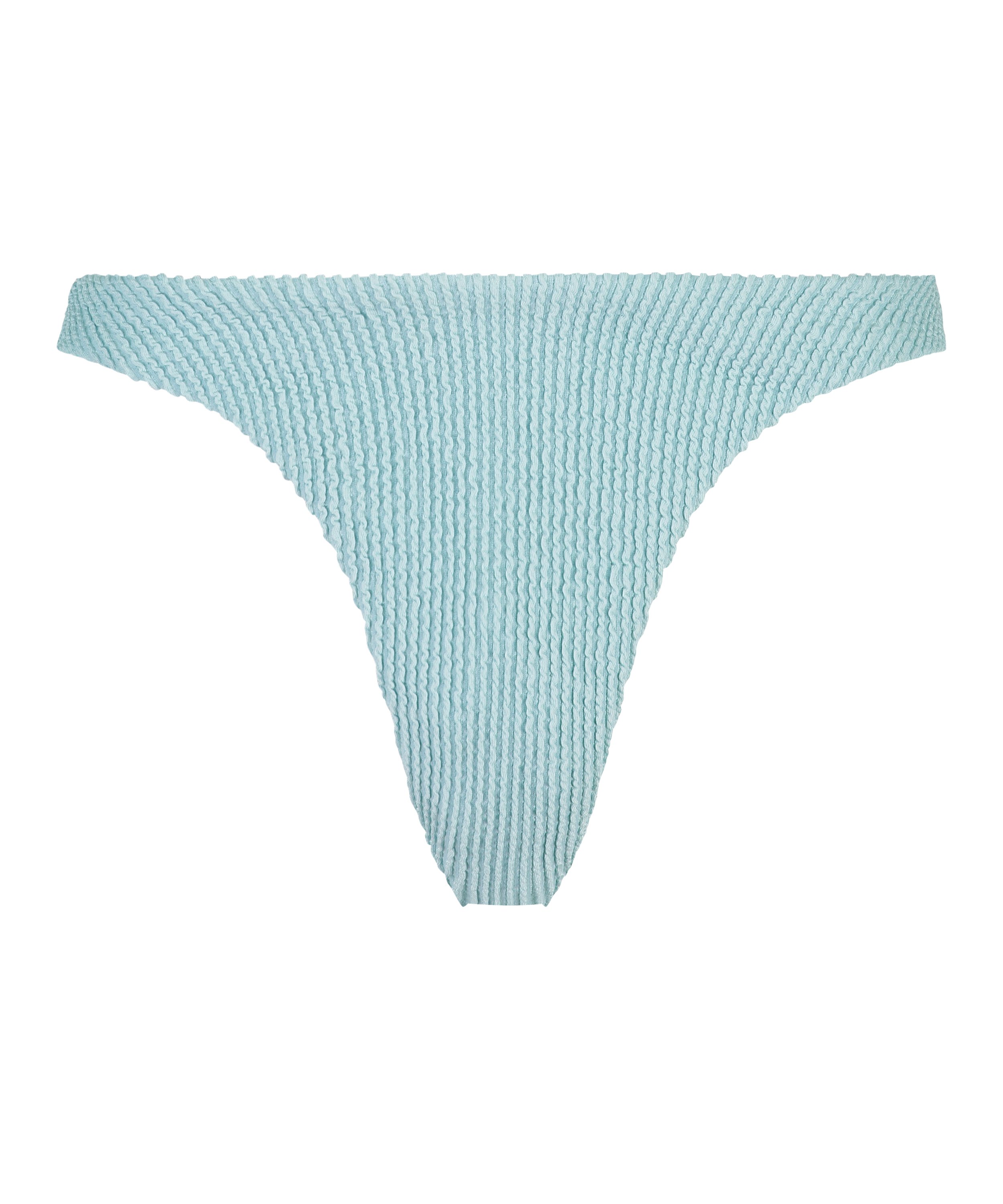 Crinkle High-Leg Bikini Bottoms, Blue, main