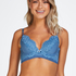 Lotte Padded Longline Underwired Bra, Blue