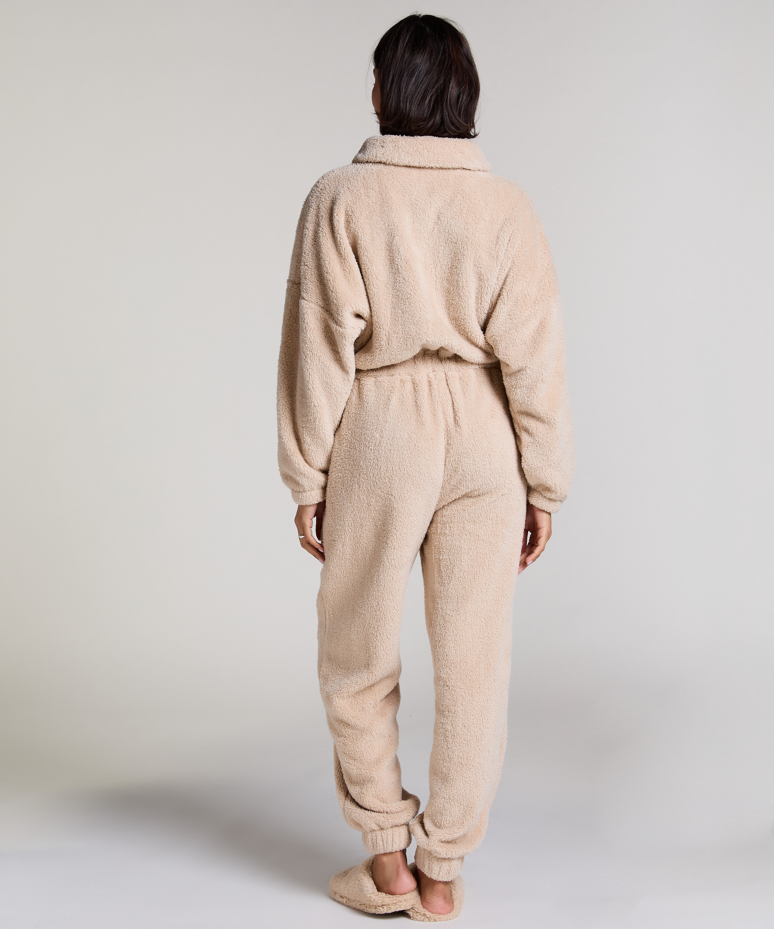Fleece Onesie, Beige, main