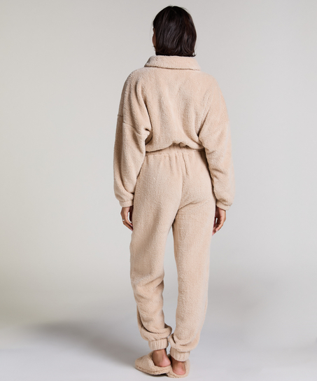 Fleece Onesie, Beige