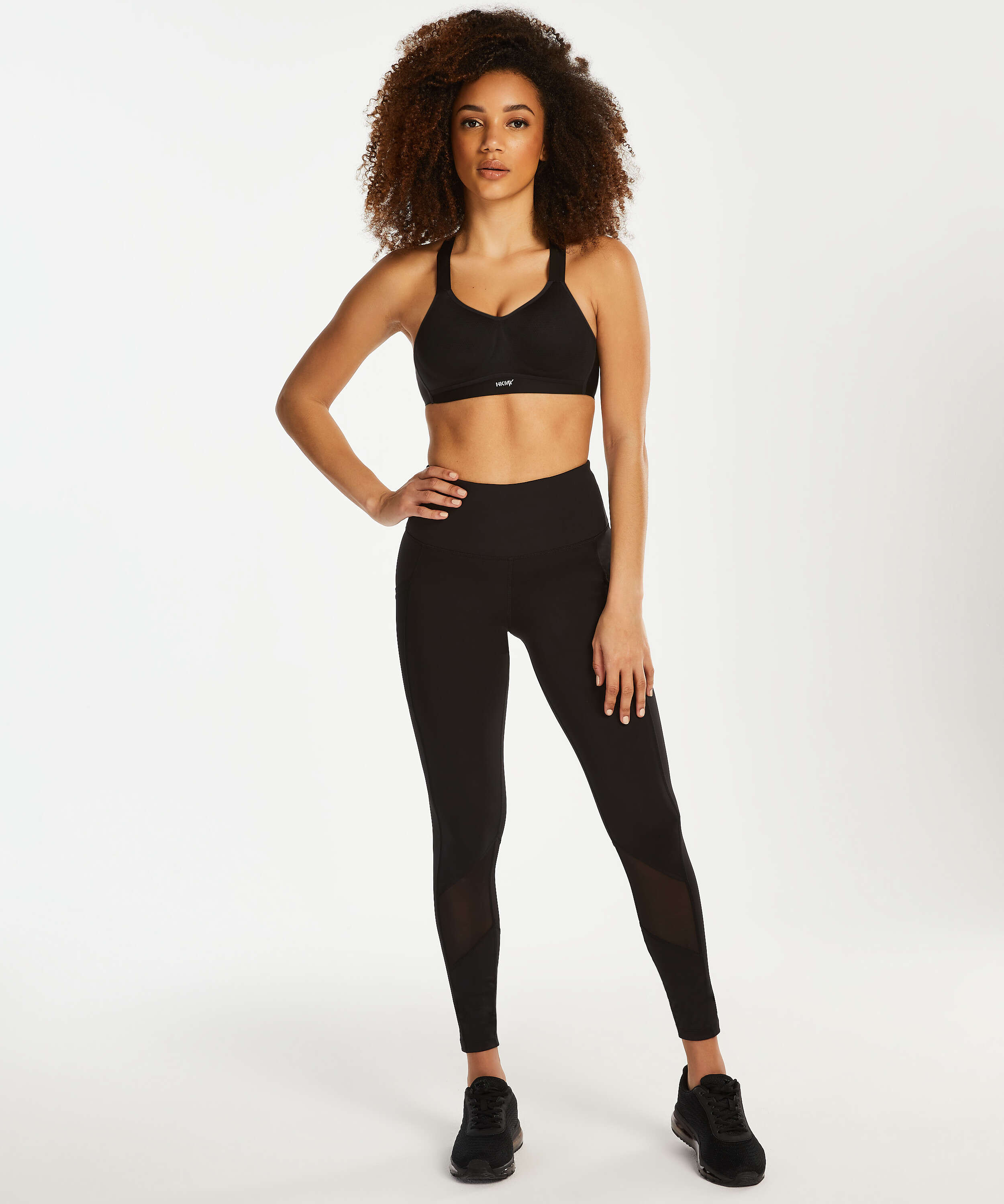 HKMX The Infinity sports bra level 2, Black, main