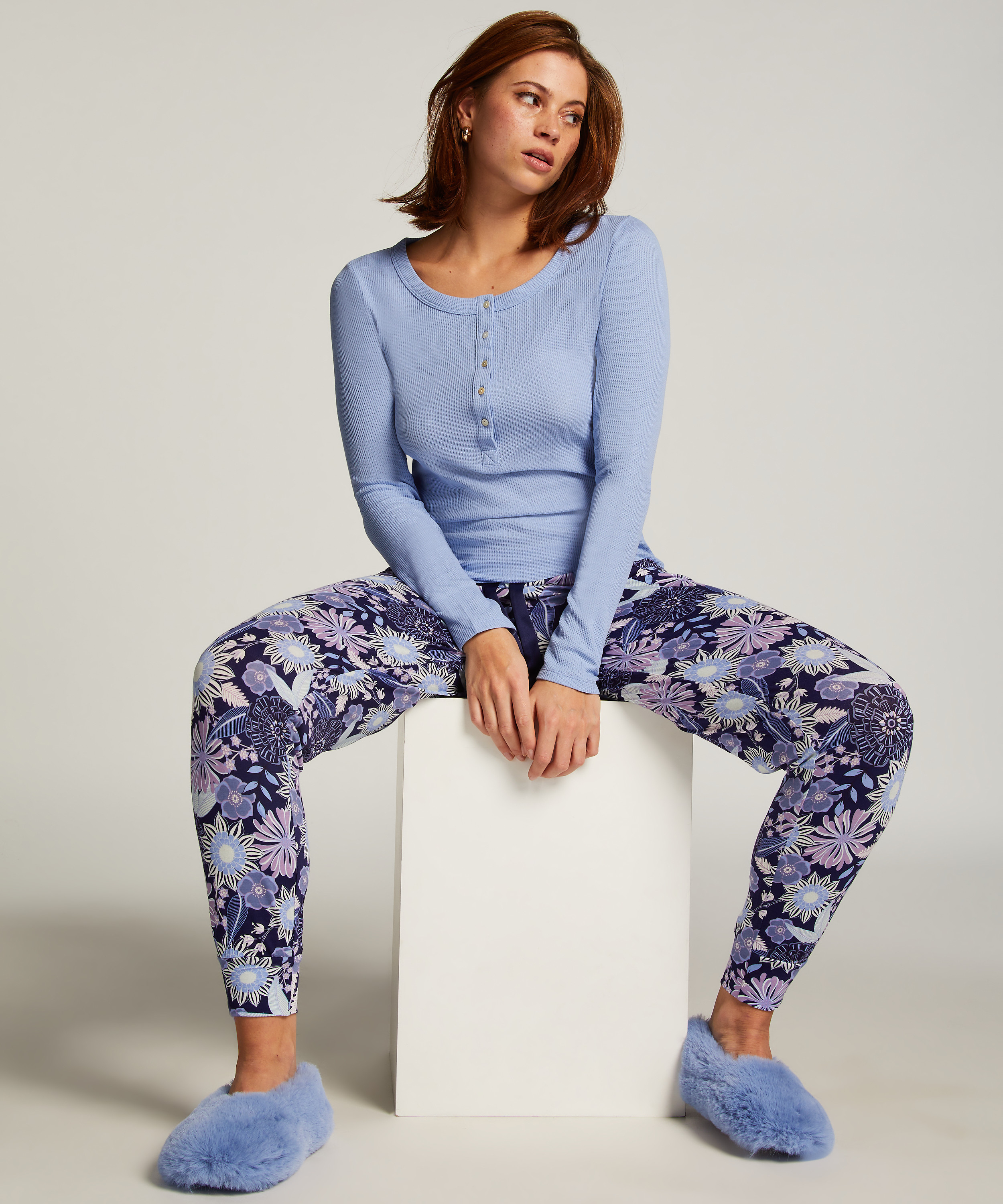 Petite Pyjama Bottoms, Blue, main