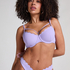 Scallop Padded Underwired Bikini Top, Purple