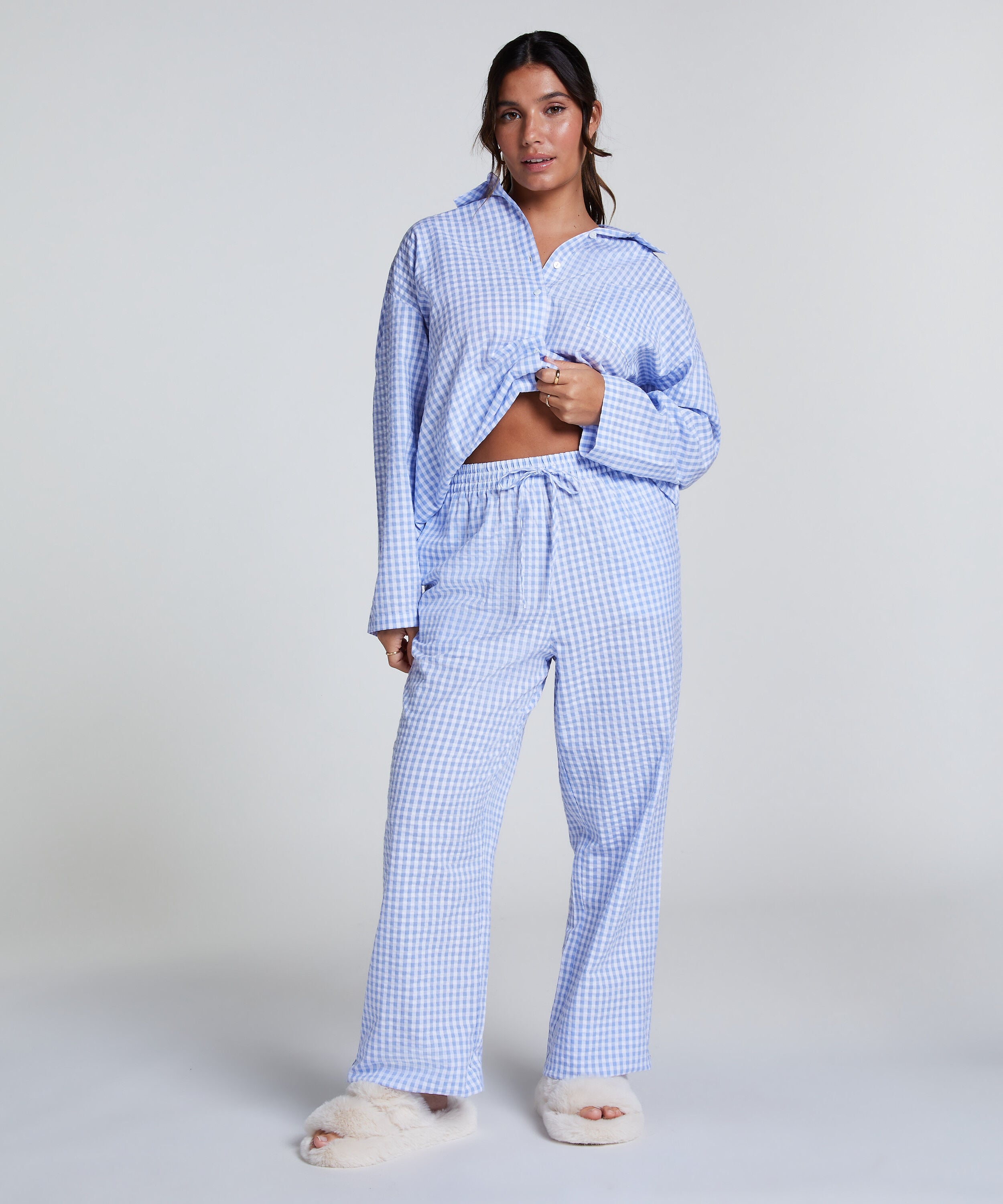 Cotton Pyjama Pants, Blue Cotton Pyjama Pants, Blue