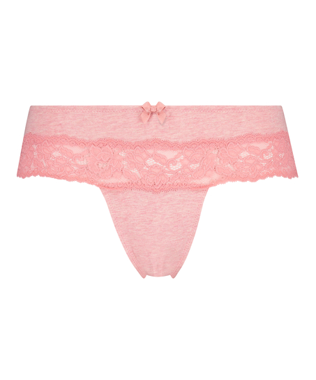 Cotton boxer thong, Pink
