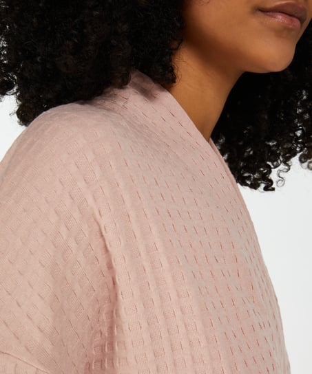 Waffle Bathrobe, Pink